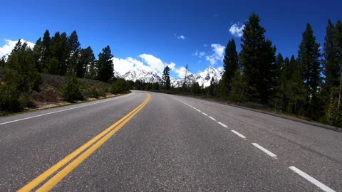 Driving toward mountains Stock-Footage 131574184