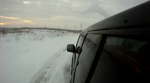 Driving towards factory Stock Footage 14807842