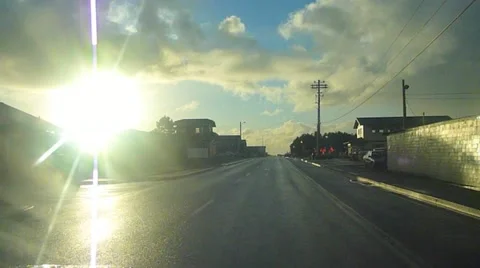 Driving from Town to Beach Time Lapse Stock Footage 10870922