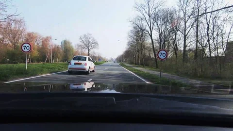 Driving in town. Video stock 107988144