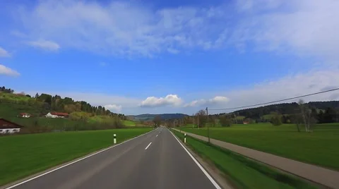 Driving on a tree-lined Avenue - Sunny Day - Part 3 of 5 Stock Footage 47502076