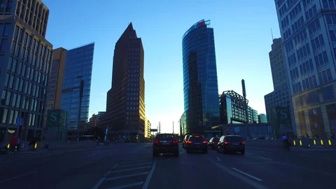 Driving trough downtown Berlin Stock Footage 84473179