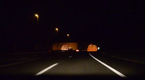 Driving on tunnel Stock-Footage 26439916