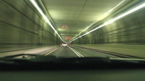 Driving in a tunnel Видео 29644573