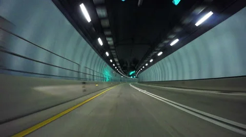 Driving in the tunnel Video stock 50867130