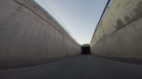 Driving into a tunnel Stock Footage 52850862