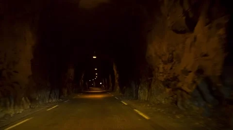 Driving In Tunnel Stock Footage 53066949