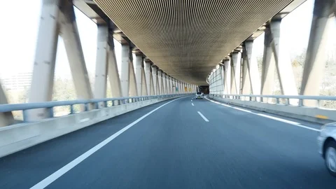 Driving in the tunnel Vídeos de archivo 88120627