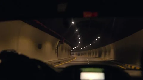Driving in tunnel Stock Footage 269550906