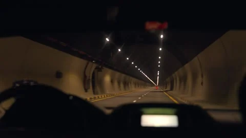 Driving in a tunnel Stock Footage 269550909