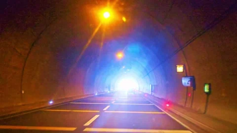 Driving in tunnel Stock Footage 277170926