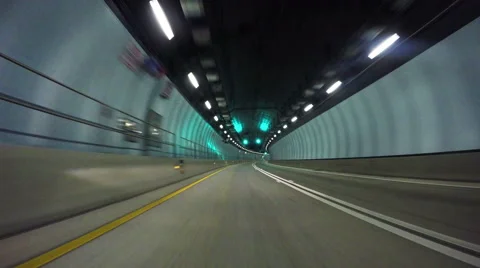 Driving in the tunnel, time lapse Video stock 51769226