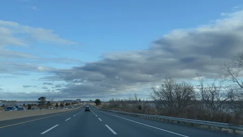 Driving on the turnpike fall POV 動画素材 121072211