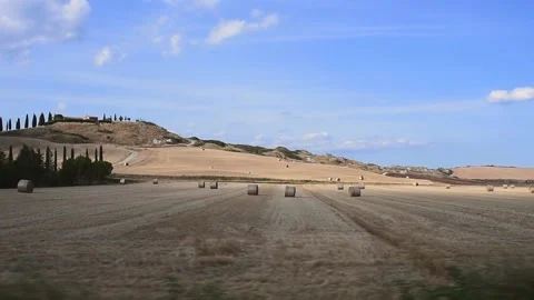 Driving in Tuscan countryside Stock Footage 135233876