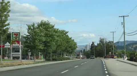 Driving on Typical Street Stock Footage 52306022