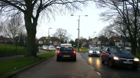 Driving in the UK Stock Footage 10719430