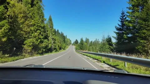 Driving on the Ukrainian road Stock Footage 293161305