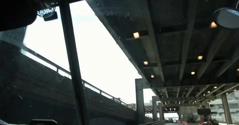 Driving under the bridge down town 스톡 동영상 79832472