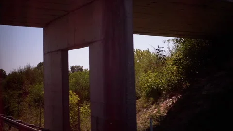 Driving Under the Bridge Stock-Footage 293245929