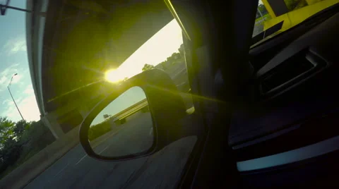 Driving Under Bridge Sunset Stock-Footage 53496379