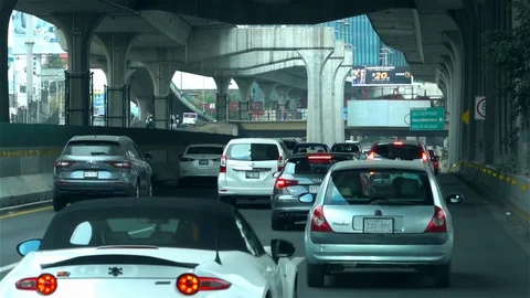 Driving under elevated roads Stock-Footage 124416231