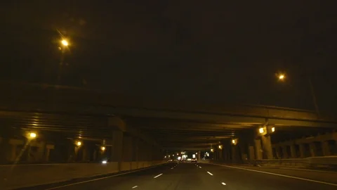 Driving Under An Overpass In New Jersey Video stock 112274737