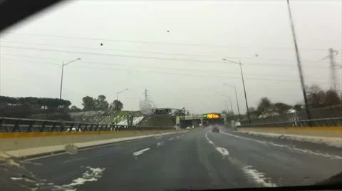 Driving under the rain - timelapse Stock Footage 10747638
