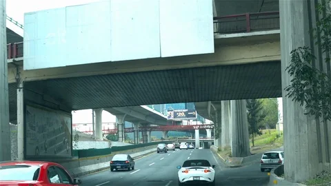 Driving under spaghetti junction Stock Footage 124310308