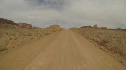Driving uphill to a view of the beautiful desert sandstone buttes Stock Footage 36790764