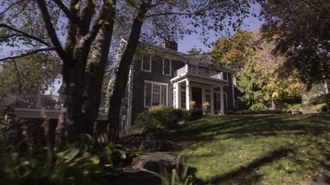 Driving by upscale houses Stock Footage 71350103