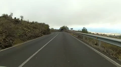 Driving on urban roads of Tenerife Stock Footage