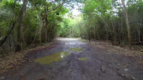 Driving in the USVI puddle run Video stock 41503242