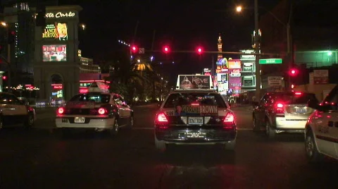 Driving in Vegas - Front Camera Mount - Speed Up Stock Footage
