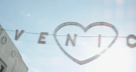 Driving by the Venice Sign Stock Footage 192295567