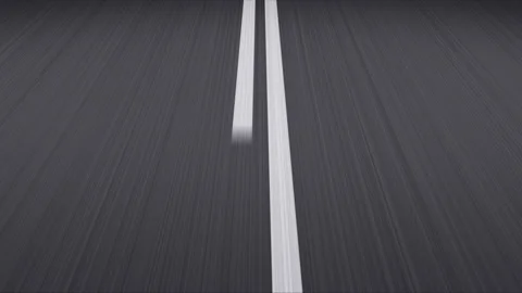 Driving very fast on endless road. Stock Footage 180490410