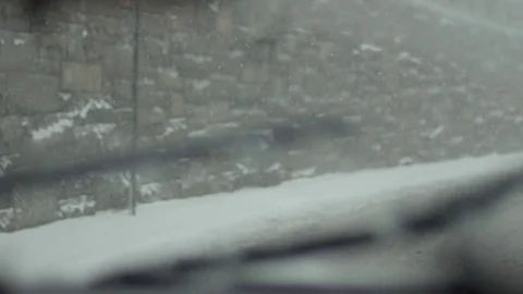 Driving View of Brooklyn during snowstorm Manhattan New York City usa Video stock 84839222