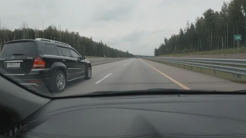 Driving View From Car Windshield Of Highway. Stock Footage 113964672