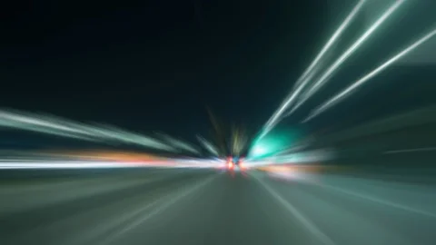 Driving View Fast Radial Blur Time-lapse Stock Footage 99786140