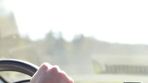 Driving, view from inside Stock Footage 74676299