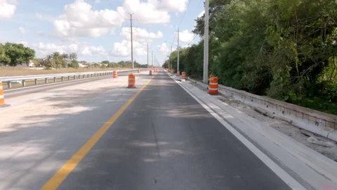 Driving view of Loxahatchee Road Stock Footage 296843272