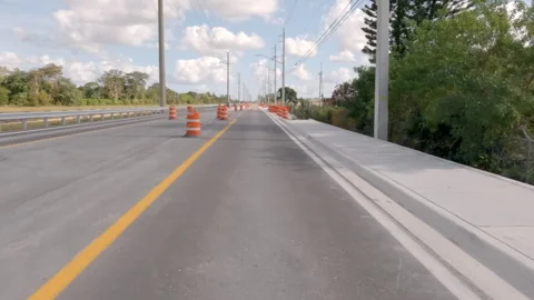 Driving view of Loxahatchee Road Stock Footage 296843290