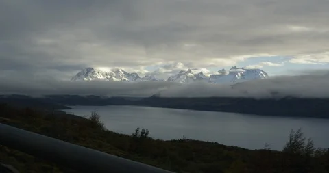 Driving with a view on a mountain range Stock Footage 90080689