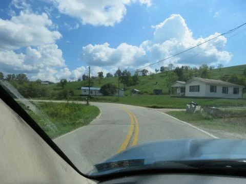 Driving view Stock Photos