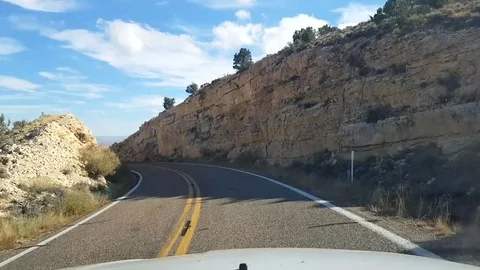 Driving view on route highway 89A, north of marble canyon, in Arizona, Unit.. Stock Footage 71018947