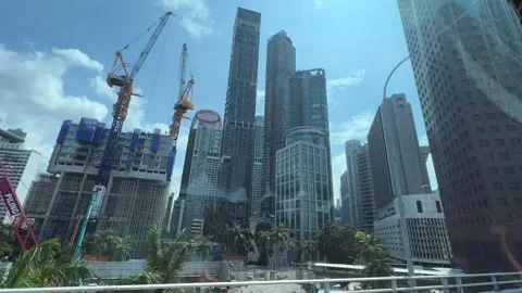 Driving View in Singapore Stock Footage 252055043