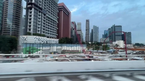 Driving View in Singapore Stock Footage 252055533