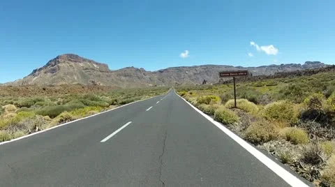 Driving in volcano landscape Stock Footage 11242253