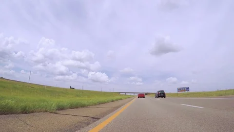 Driving West on Interstate highway 70 through Kansas. Stock Footage 87992395