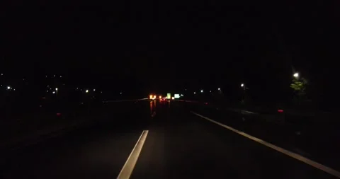 Driving on wet highway Stock Footage 151122983
