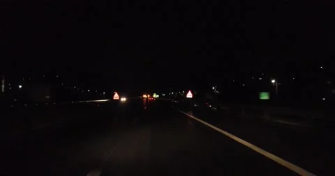 Driving on wet highway Stock Footage 151124294